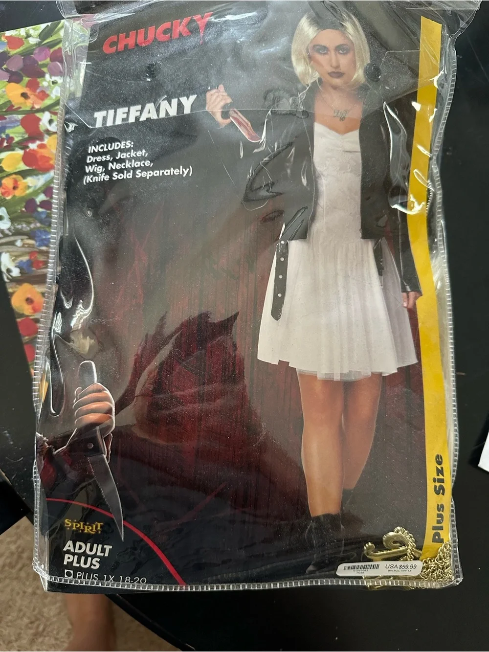 Tiffany Adult Plus Costume - White Dress with Black Jacket